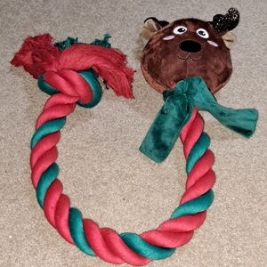 Festive Reindeer Rope Toy for Dogs Or Kids